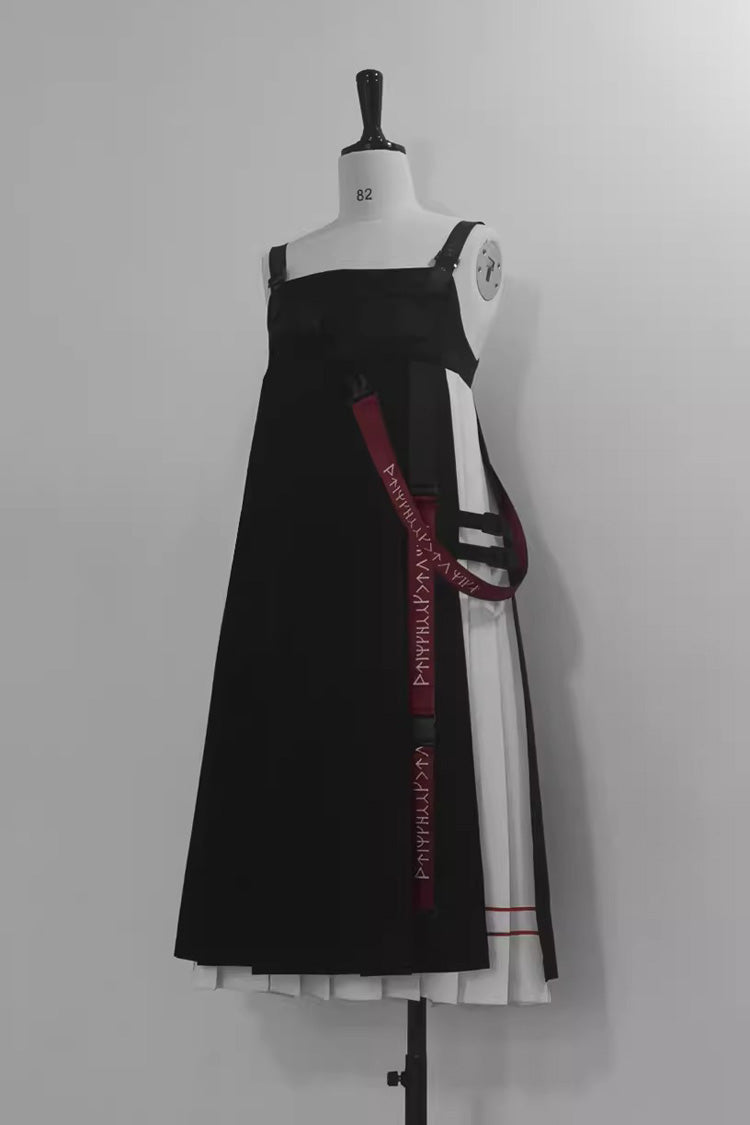 Black Unmarked Blade Ruffle Gothic Handsome Ouji Lolita Jsk Dress - Product - 3