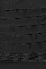 Black Short Sleeves Stitching Hooded Mesh Ripped Mens Steampunk T-Shirt - Product - 6