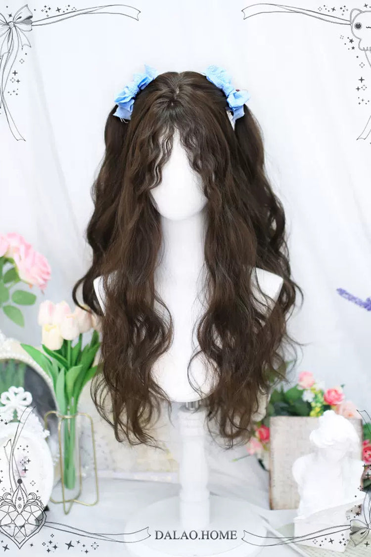 Brown Everyday Sheep Curl Fluffy Sweet Lolita Long Wigs - Product - 4
