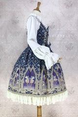 Dream Elf Print Ruffle Bowknot Sweet Lolita Jsk Dress 6 Colors - Product - 12