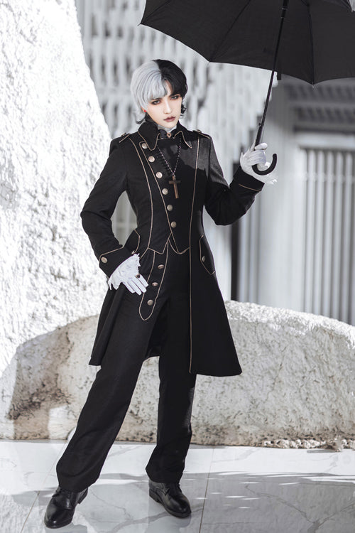 Black Vintage Immortal Paperless Covenant Ouji Lolita Pants - Product - 3