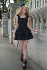 Black Night Traveler Breast Support Classic Gothic Short Lolita Jsk Dress - Product - 6