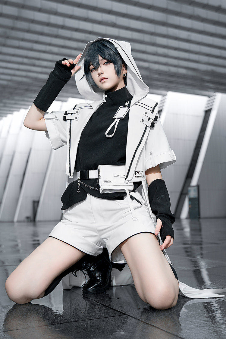 White Functional Style Ouji Fashion Prince Handsome Lolita Shorts - Product - 4