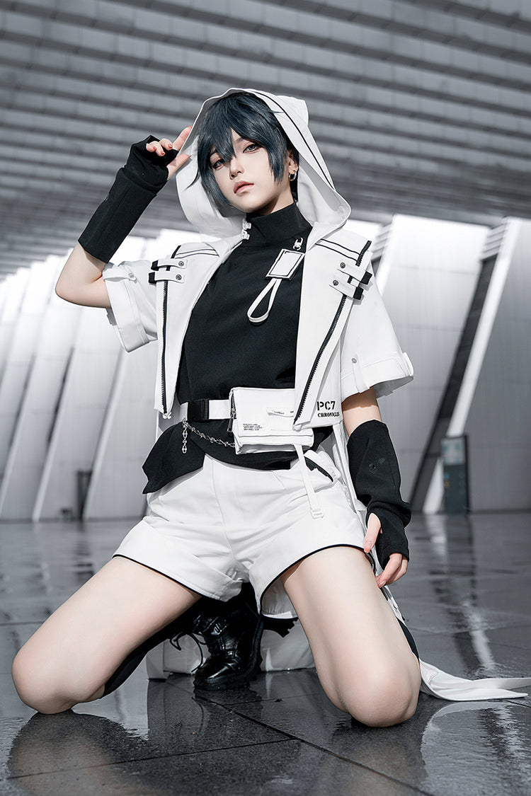 White Functional Style Ouji Fashion Prince Handsome Lolita Shorts - Product - 4