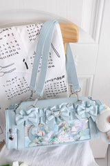Sweet Heart-shaped Metal Decoration Bow Japanese Itabag 5 Colors - Product - 17