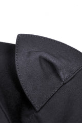 Black Short Sleeves Lace-Up Buckled Women's Punk Cat Ear Hooded Short Cape - Product - 13