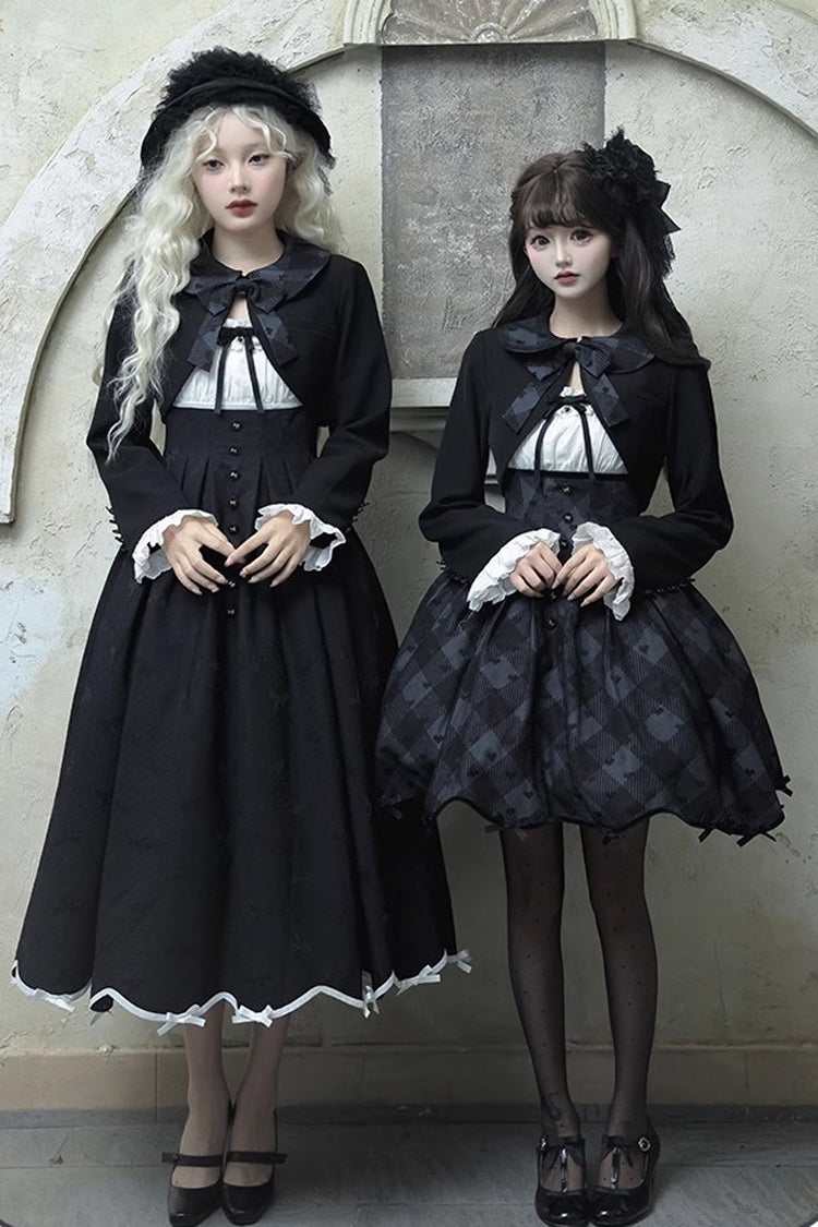 Black [Swan] Short Sleeves Sweet Elegant Princess Lolita Dress Long Version - Product - 3