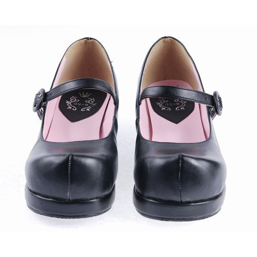 Black Simplicity Strap Platform Classic Lolita Shoes - Product - 4