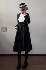 [Paranoid’s Punishment ] Long Sleeves Slim Gothic Lolita Trench Coat 2 Colors - Product - 2