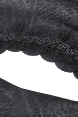 Black Sleeveless Cut-Out Lace Trim Side Lace-Up Women's Gothic Sexy Corset Top - Product - 16