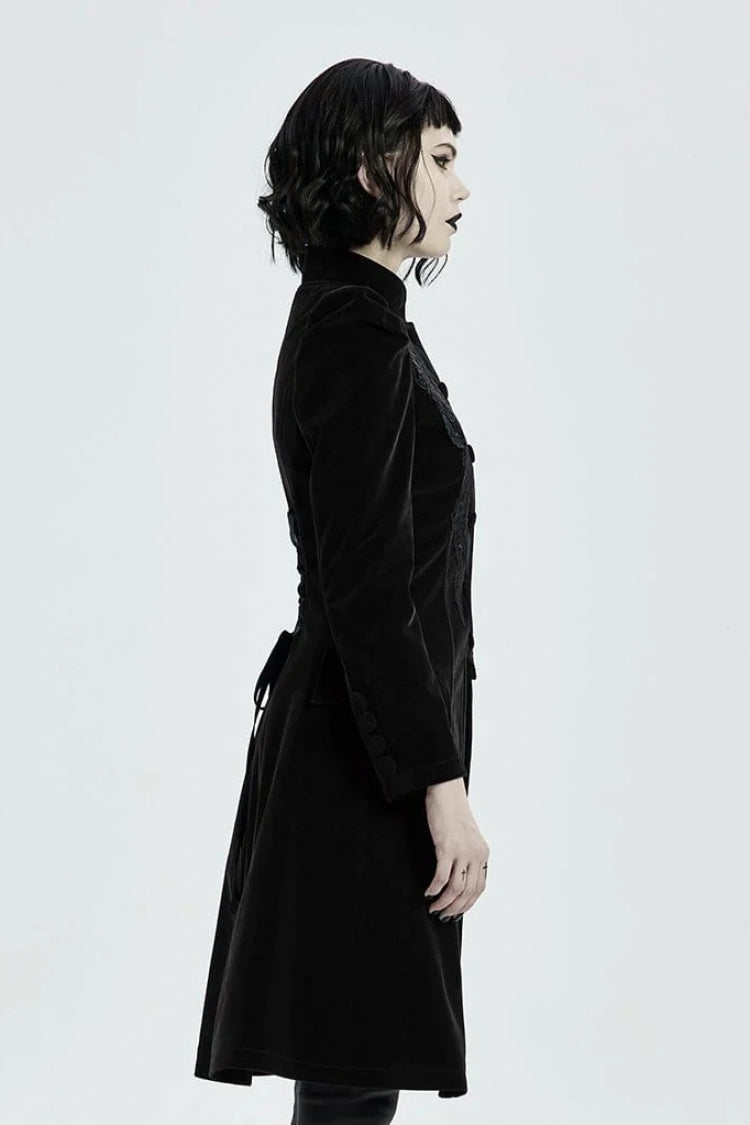Victorian Stand Collar Long Sleeves Floral Womens Gothic Coat 2 Colors - Product - 2