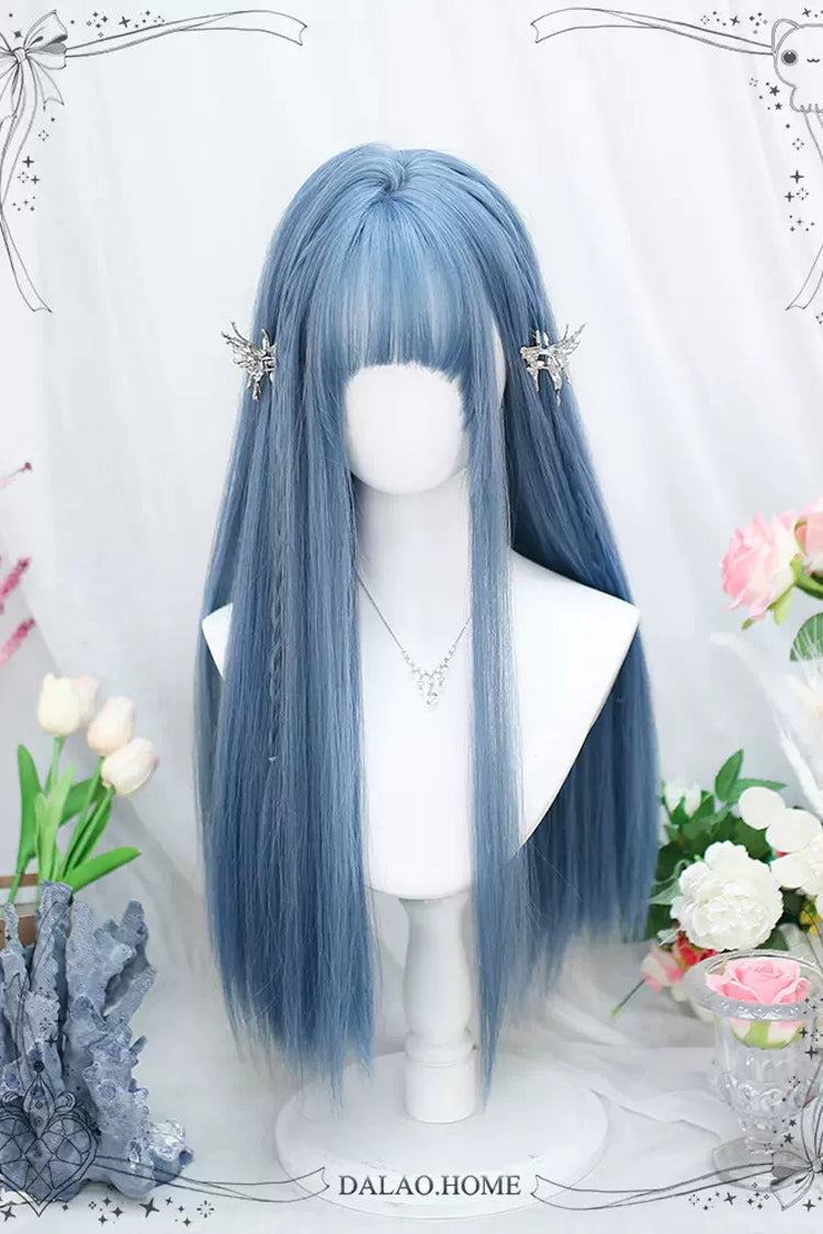 Blue Secondary Sweet Lolita Long Straight Wigs - Product - 3