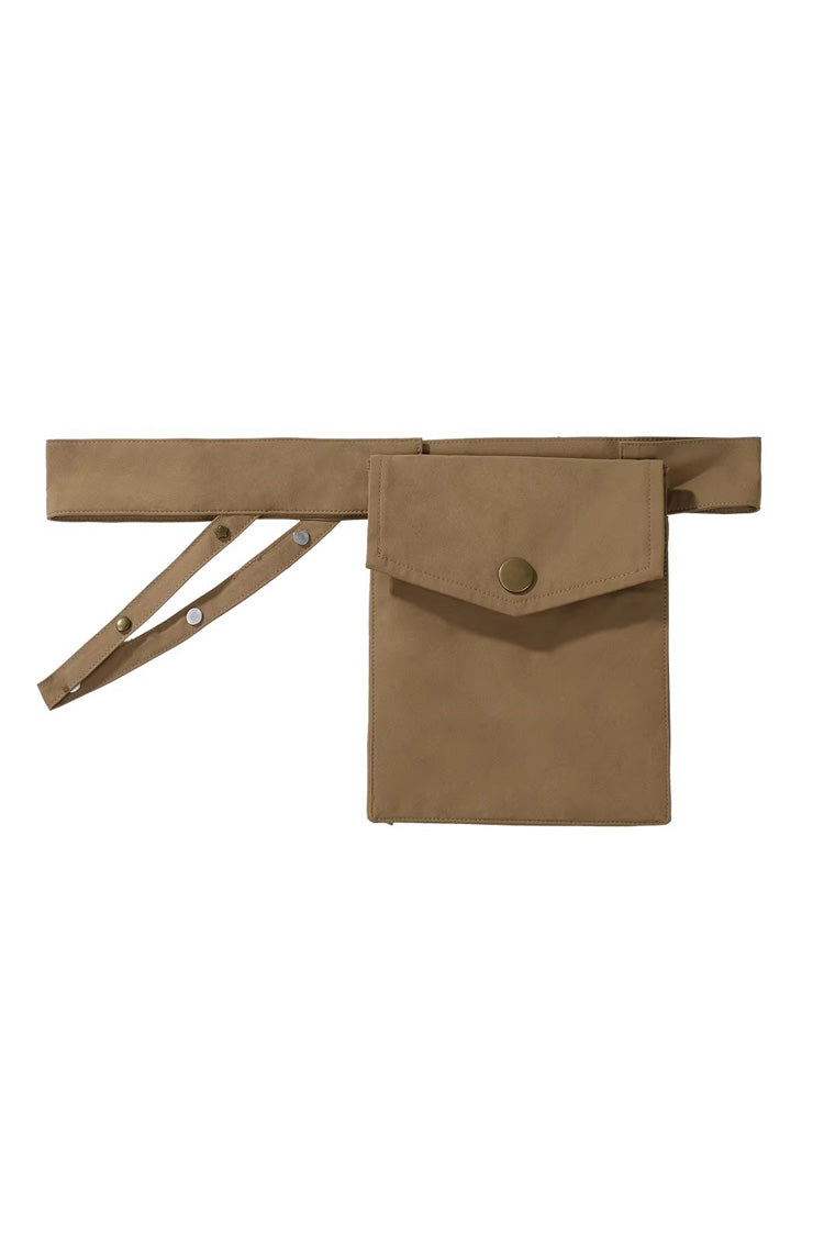 Brown [Fox Trail Chronicles] Sleeveless Hooded Punk Prince Ouji Lolita Set - Waist-Bagr(Only) - 13