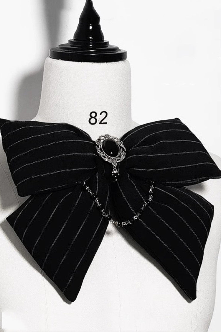 Black Rabbit Theater Jacquard Version Ouji Lolita Brooch - Black - 1