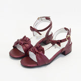 Elegant Lovely Bowknot Classic Lolita Sandals - Red - 3