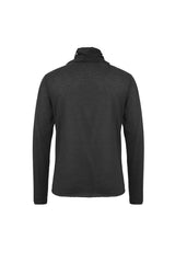 Black Ragged Turn-Down Collar Woolen Long Sleeve Irregular Hem Men's Punk T-Shirt - Product - 8
