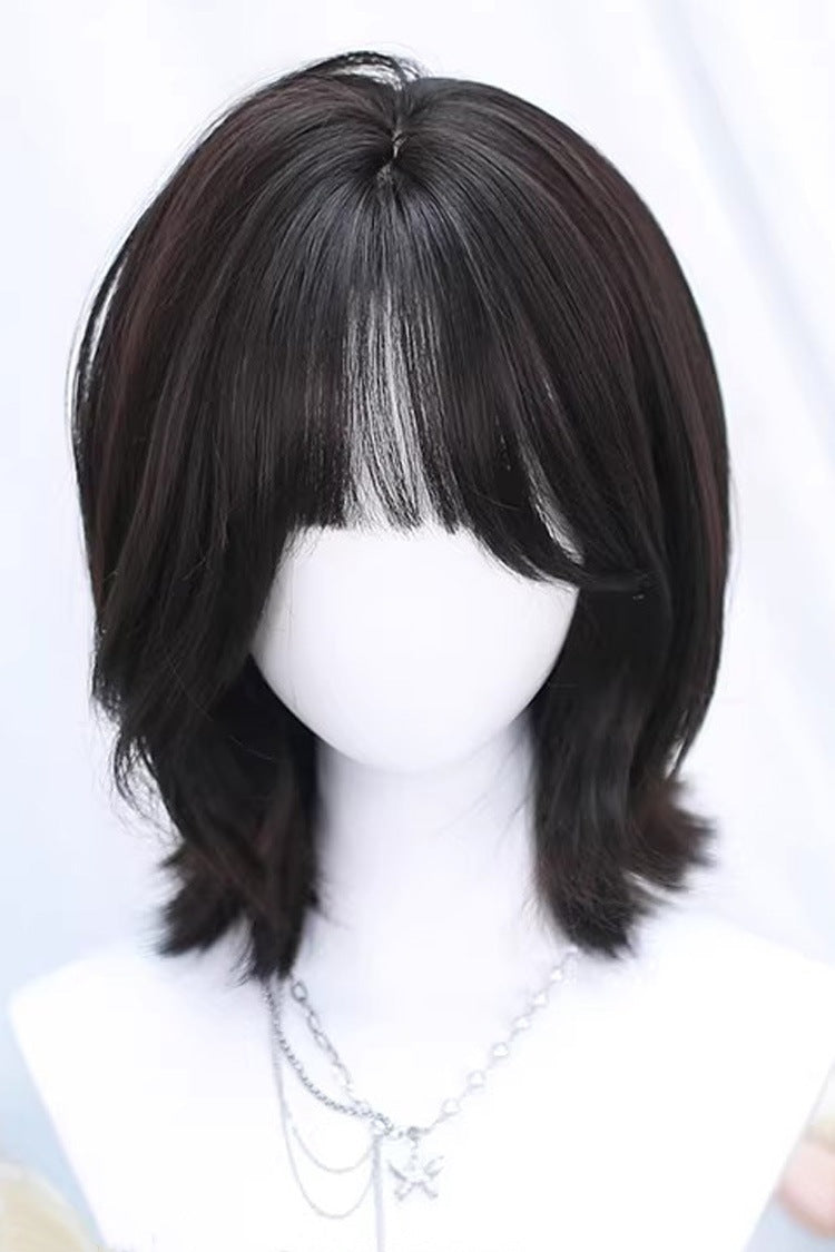 Shoulder Length Short Wig with Air Bangs Sweet Lolita Style 2 Colors - Product - 4