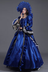 Court Style High Waisted Long Sleeves Trumpet Sleeves Bowknot Victorian Lolita Prom Dress - Product - 4