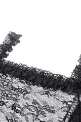 Black Off Shoulder Long Flare Sleeves Lace Women's Gothic Romantic Top - Product - 16