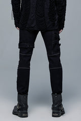 Multi Pockets Buckles Detachable Men's Steampunk Pants 2 Colors - Product - 3