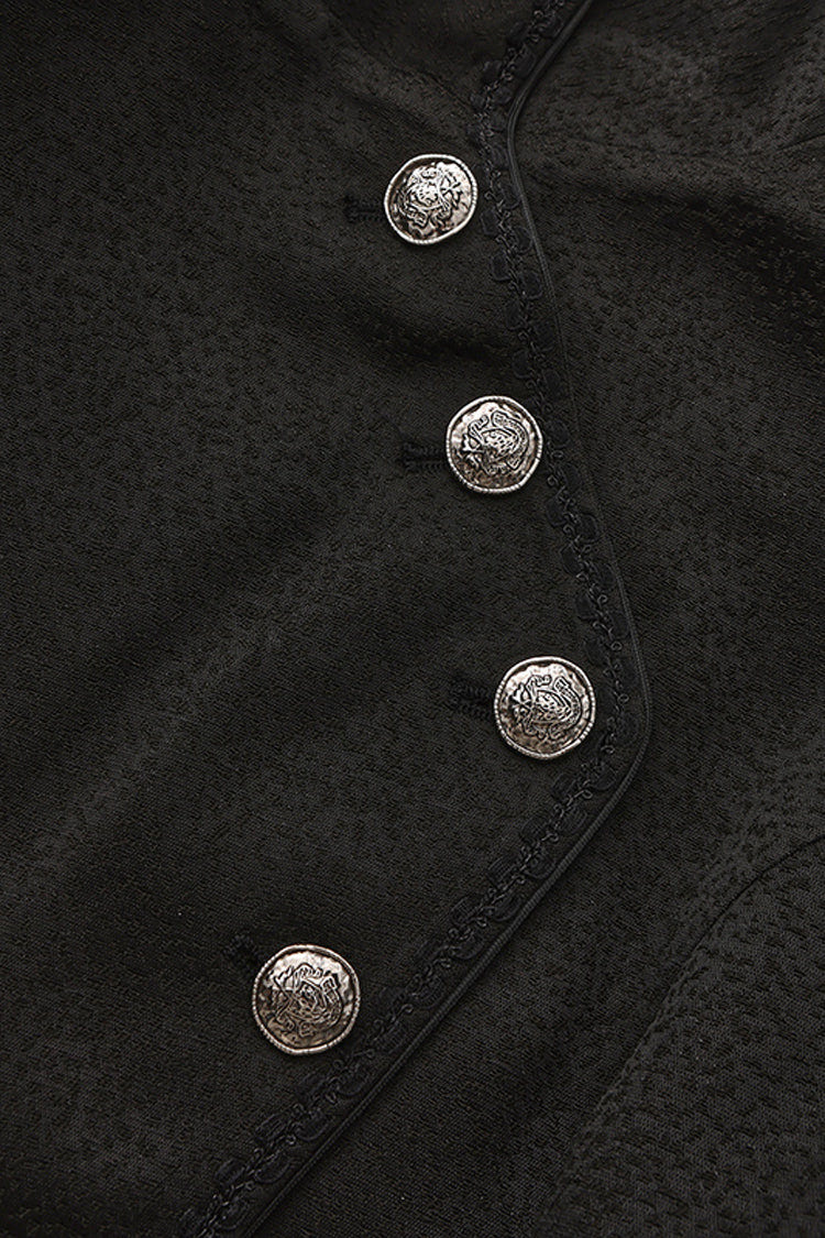 Black [Eternal Dark Portrait] Long Sleeves Vintage Elegant Prince Handsome Ouji Lolita Coat - Product - 5