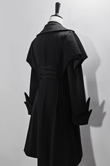 Black Vintage Medieval Prince Ouji Lolita Swallowtail Long Waistcoat Coat - Product - 3