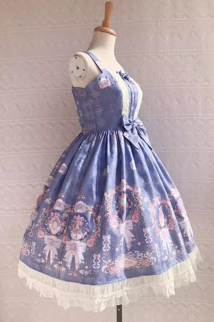 Small Delicate Print Ruffle Bowknot Sweet Lolita Jsk Dress 4 Colors - Product - 7