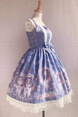 Small Delicate Print Ruffle Bowknot Sweet Lolita Jsk Dress 4 Colors - Product - 7