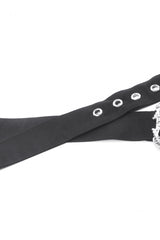 Black Women's Punk Metal Chain Belt Skirt with Straps - Product - 14