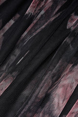 Rose Print Embroidery Stitching Lace Sheer Mesh Women's Gothic Skirt 2 Color - Product - 7