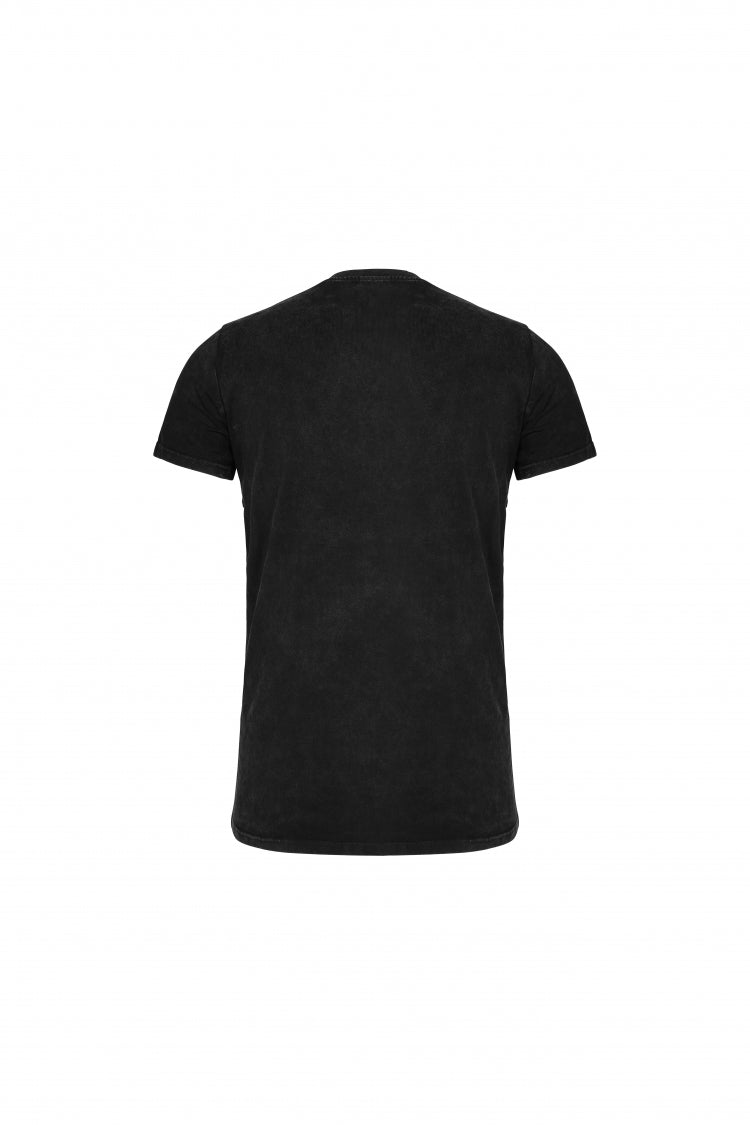 Black Lace-Up Zipper Men's Punk Blouse with Straps - Product - 6