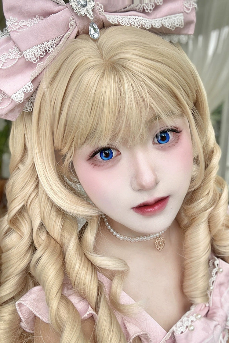 Roman Curly Double Ponytail Sweet Lolita Wig 2 Colors - Product - 2