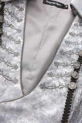 Grey [The Eternal Treasure Route] Sleeveless Vintage Elegant Prince Handsome Ouji Lolita Long Coat - Product - 6