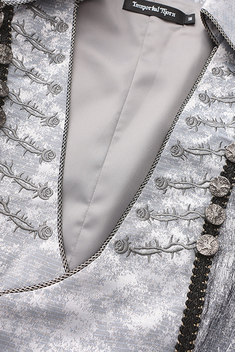 Grey [The Eternal Treasure Route] Sleeveless Vintage Elegant Prince Handsome Ouji Lolita Long Coat - Product - 6