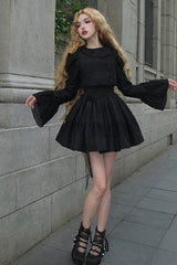 Black Night Traveler Breast Support Classic Gothic Short Lolita Jsk Dress - Product - 2