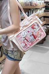 [Ballet Holiday] Ruffled Bow Sweet Japanese Crossbody Shoulder Lolita Itabag 10 Colors - Product - 14