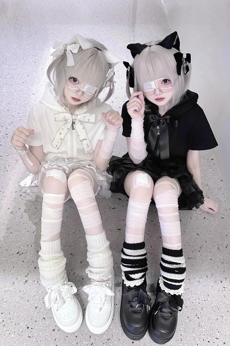 College Lace-Up Sweet Jirai Kei Japanese Platforms Shoes 2 Colors - Product - 8