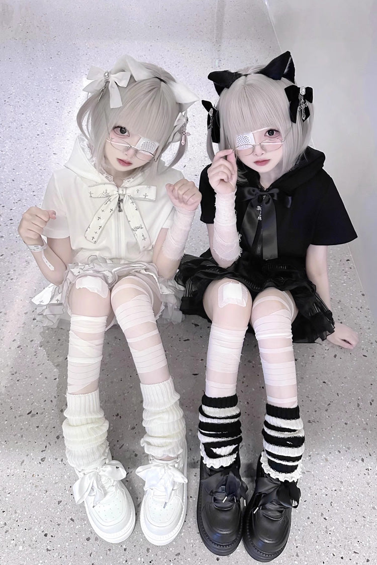College Lace-Up Sweet Jirai Kei Japanese Platforms Shoes 2 Colors - Product - 8