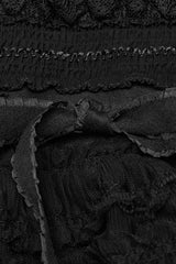 Black Ruffle Stitching Mesh Women's Gothic Leg Warmers - Product - 6