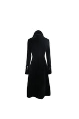 Black Retro Stand Collar Stage Costume Women's Gothic Coat - Product - 8