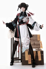 Multi-Color [Walking With The Demon] Print Asymmetric Gothic Chinese Style Ouji Lolita Skirt - Product - 9