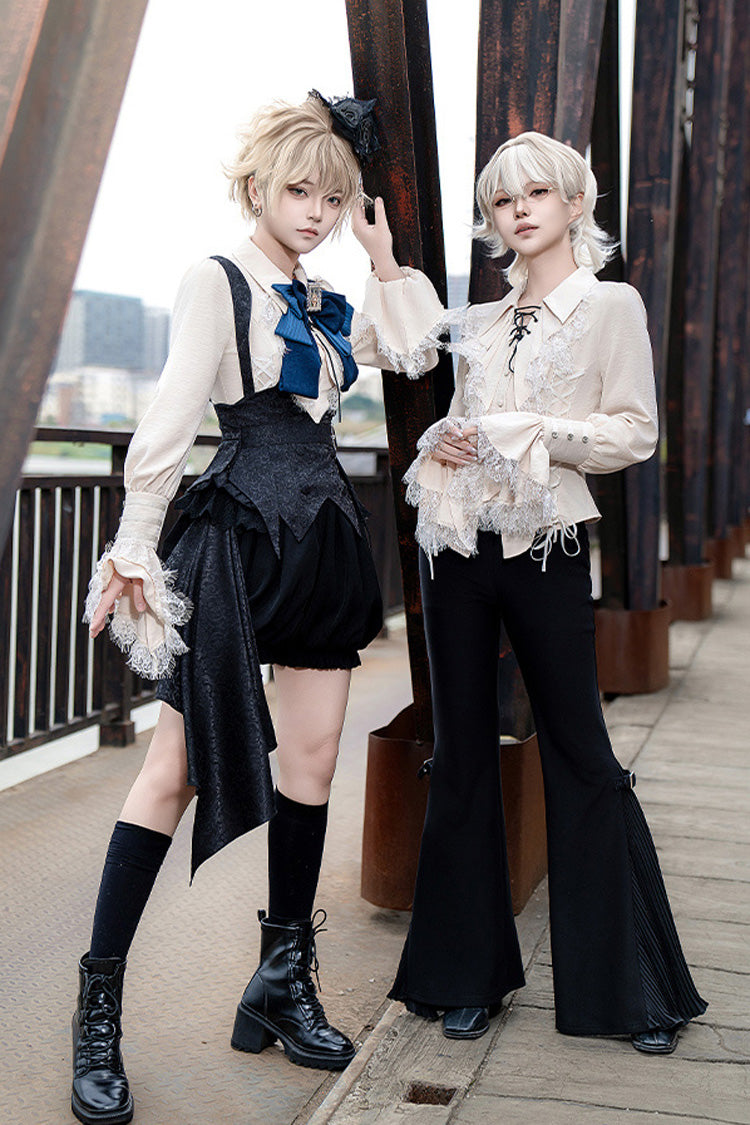 Black [Gold Hunter] Long Sleeves Pirate Style Gothic Long Pants - Product - 4