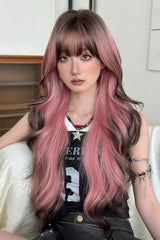 Harajuku Y2K Ombre Long Fluffy Loose-Wavy Sweet Lolita Wig with Full Bangs 2 Colors - Product - 5