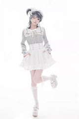 Sweet Ruffle Lace Lace-Up Japanese Jirai Kei Skirt 4 Colors - Product - 19