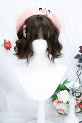 Cool Brown Japanese Sweet Lolita Short Wig with Neat Bangs - Cool-Brown - 1