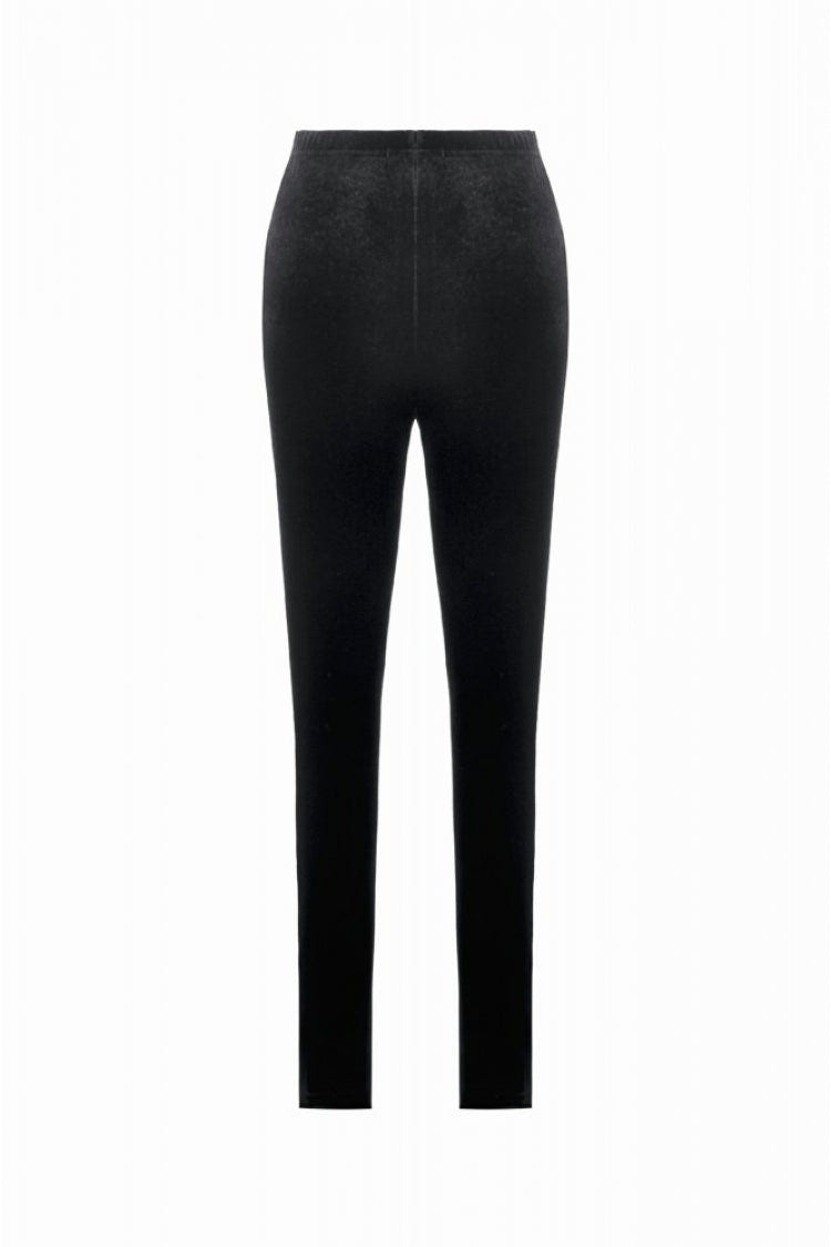 Black Women's Gothic Retro Embroidered Sheer Lace Patchwork Slim Leggings - Product - 13