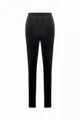 Black Women's Gothic Retro Embroidered Sheer Lace Patchwork Slim Leggings - Product - 13