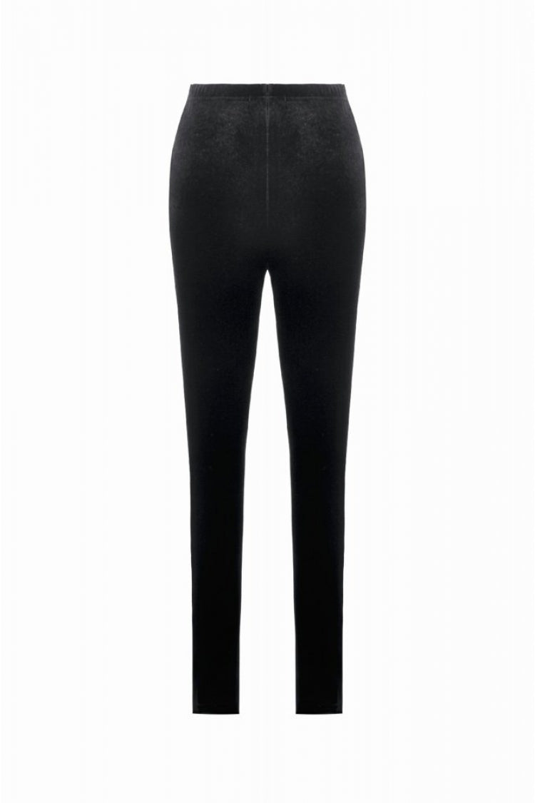 Black Women's Gothic Retro Embroidered Sheer Lace Patchwork Slim Leggings - Product - 13