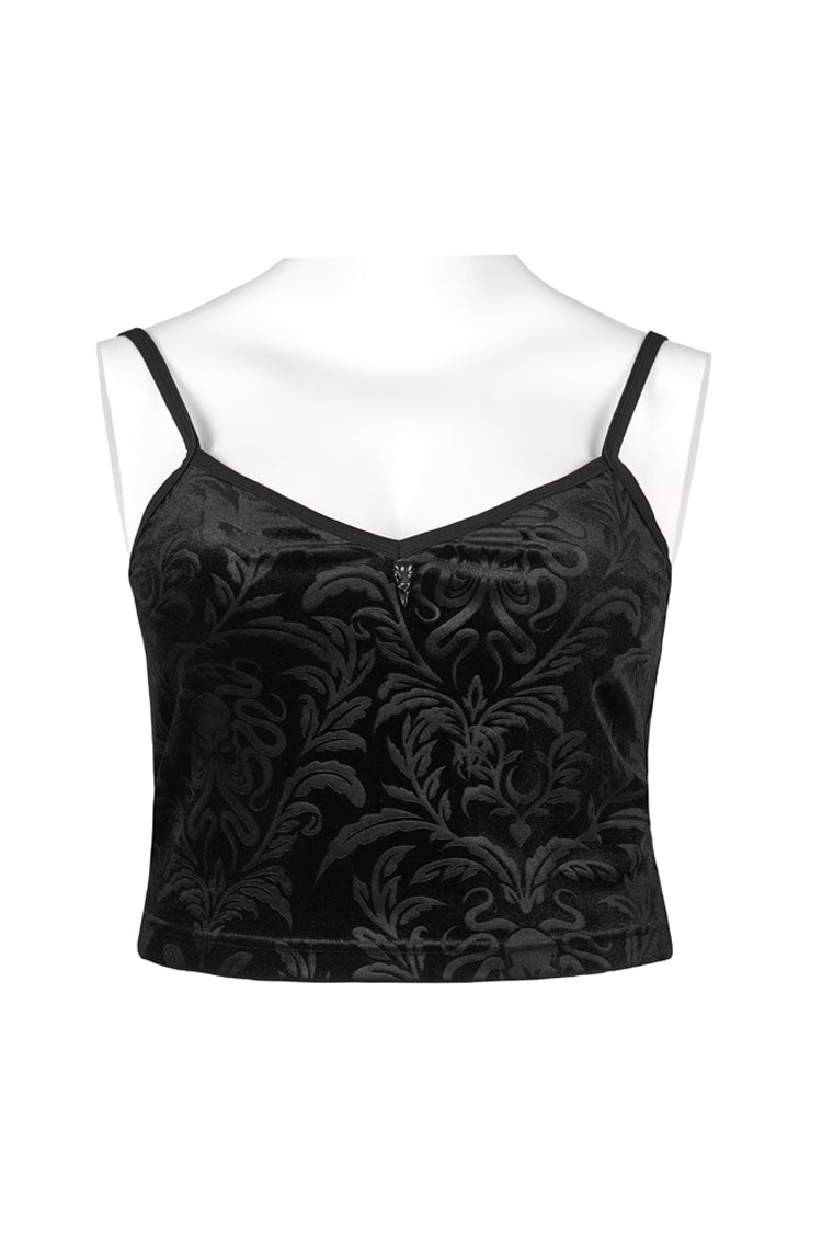 Black Velvet Personalized Pattern Printing Adjustable Shoulder Straps Sleeveless Women's Plus Size Gothic Sling - Product - 5
