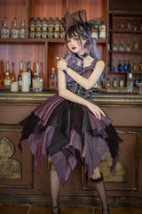 Purple [Seven Deadly Sins: Lust] Multi-Layered Irregular Gothic Lolita Jsk Dress - Product - 5